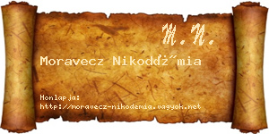 Moravecz Nikodémia névjegykártya